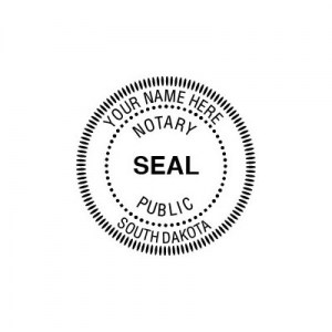 South Dakota Round Notary Stamp Imprint